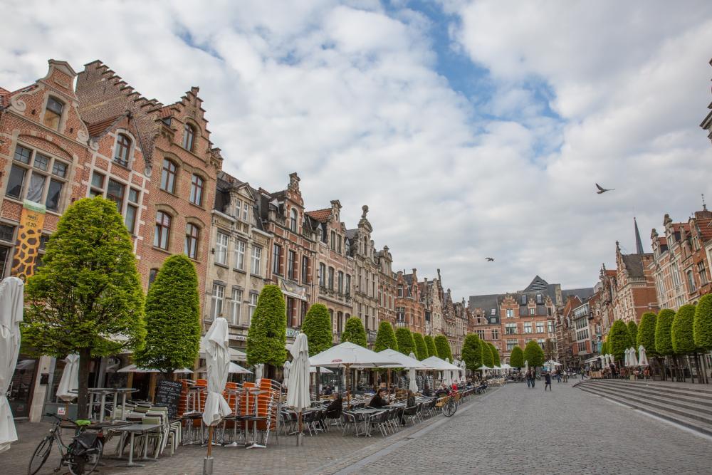 A square in the city of Leuven